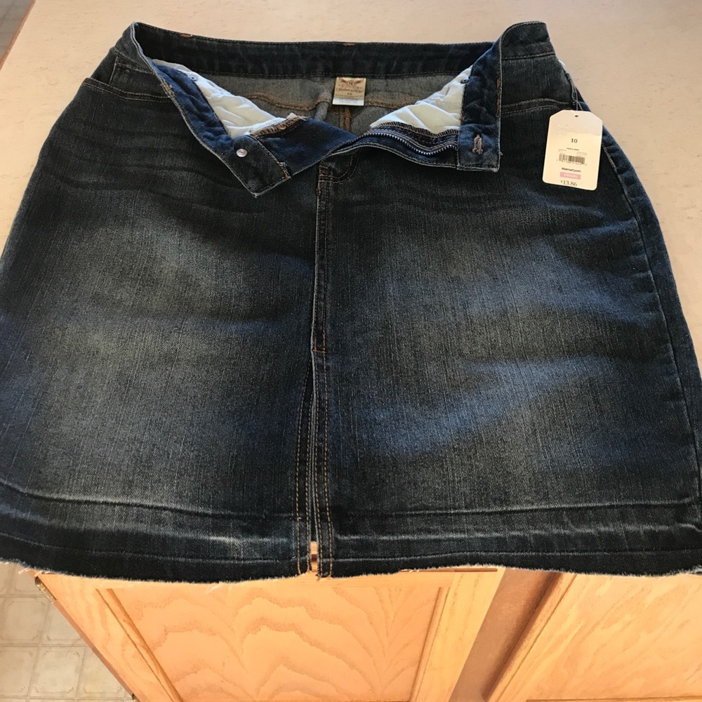 NWT faded glory jean skirt